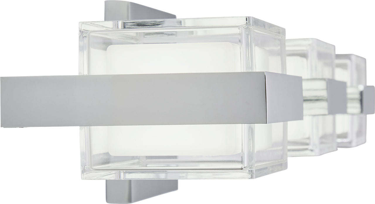 Kamden 3-Light Bath 3 Shallow Chrome LED 90 CRI 3000K 120V