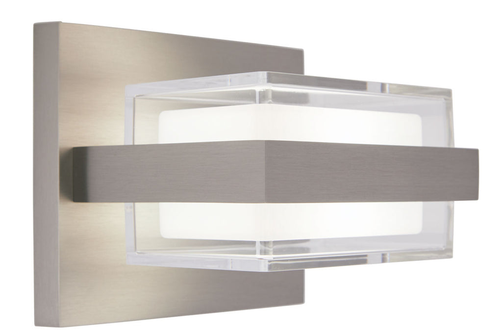 Kamden 1-Light Wall/Bath Satin Nickel LED 90 CRI 3000K 120V