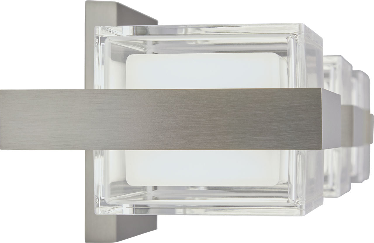 Kamden 3-Light Bath 3 Shallow Satin Nickel LED 90 CRI 3000K 120V