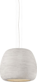 Karam Large Pendant Large Concrete/White A21 LED 2700K 90 CRI 120V