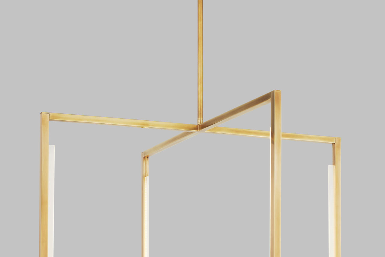 Kenway 42 Pendant 42" Natural Brass Integrated LED 90 CRI 3000K 120-277V