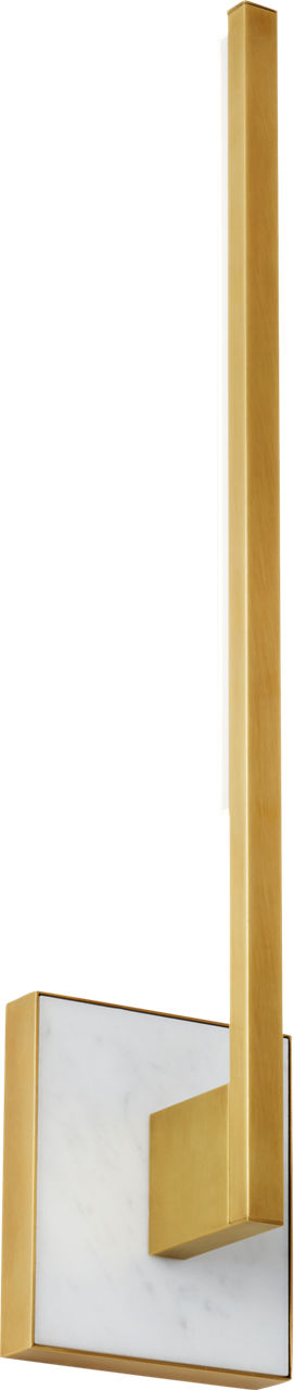 Klee 20 Wall Natural Brass/White Marble Integrated LED 90 CRI 3000K 277V