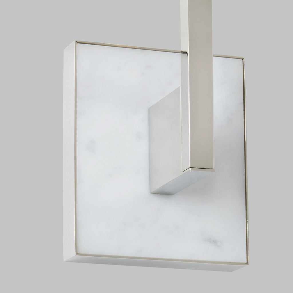 Klee 20 Wall Polished Nickel/White marble Integrated LED 90 CRI 3000K 120V