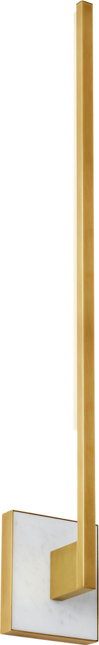 Klee 30 Wall Natural Brass/White marble Integrated LED 90 CRI 3000K 277V