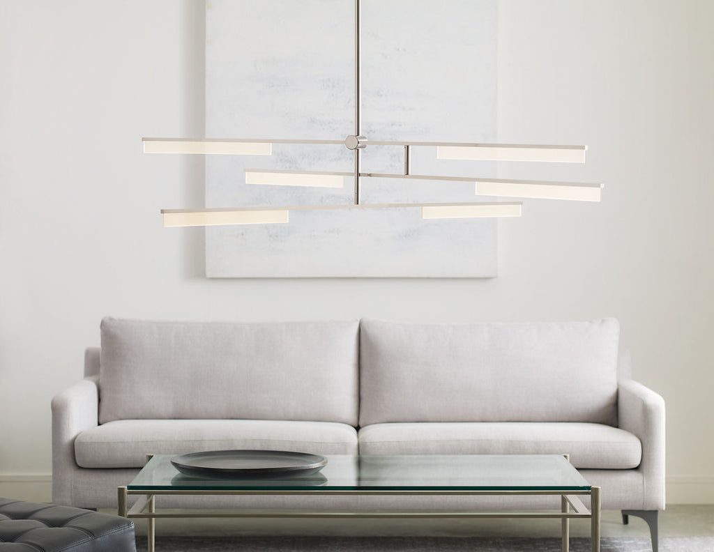 Klee 6-Light Chandelier 6-Light Chandelier polished nickel 3000K 90 CRI integrated led 90 cri 3000k 120v