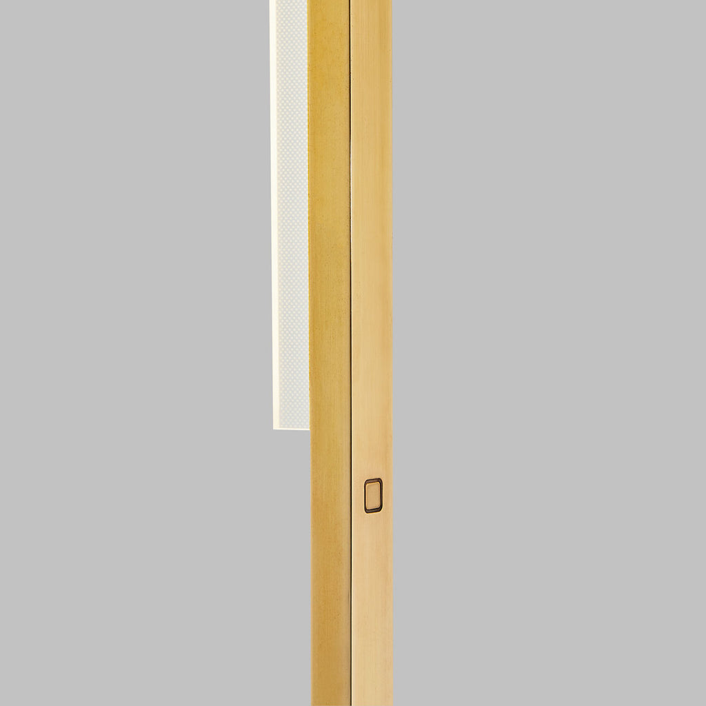 Klee 70 Floor Lamp Natural Brass/White marble 2700K 90 CRI integrated led 90 cri 2700k 120v-240v