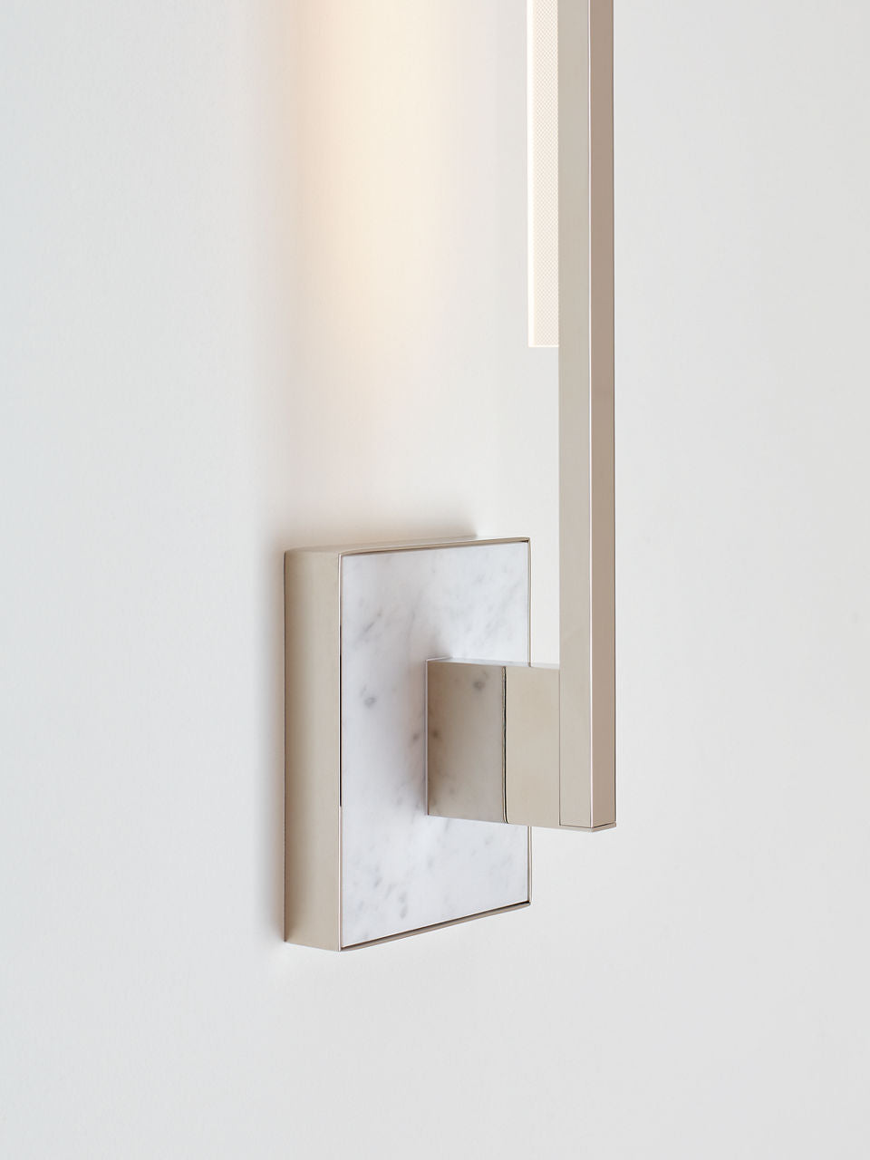 Klee 20 Wall Polished Nickel/White marble Integrated LED 90 CRI 3000K 120V