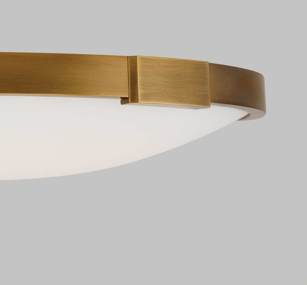 Lance 13 Flush Mount 13" DIAMETER Aged Brass LED 90 CRI 3000K 120V