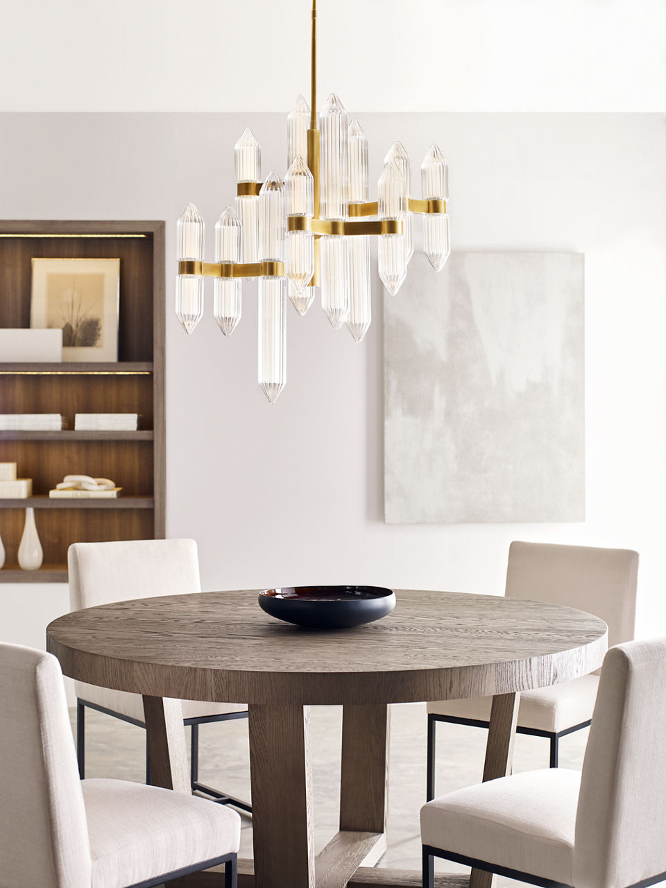 Langston Medium Chandelier Plated Brass LED 2700K 90 CRI 120-277V