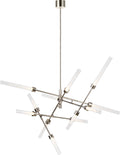 Linger 12-Light Abstract Chandelier 12-Light Abstract Chandelier Polished Nickel LED 90 CRI 3000K 120V
