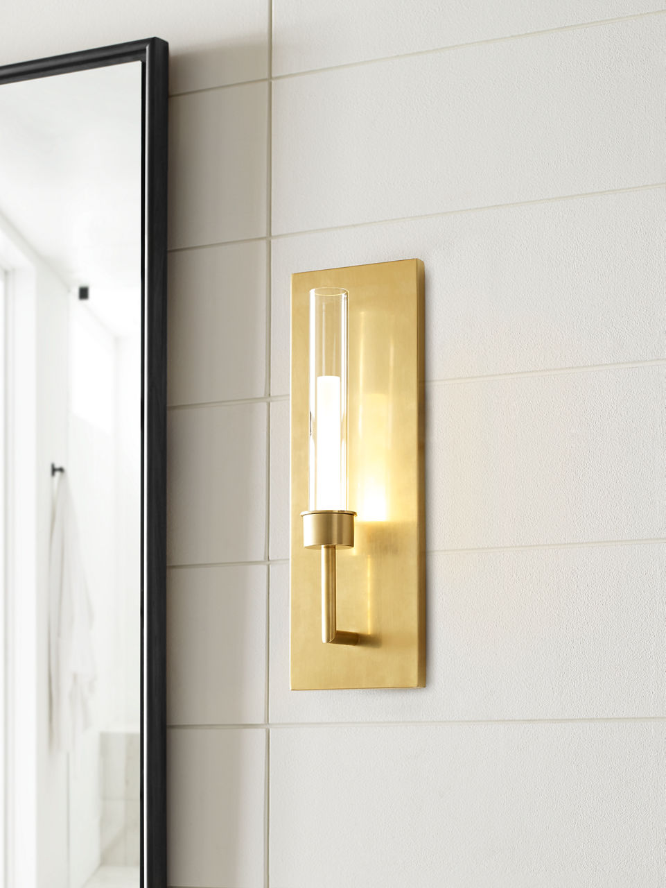 Linger Wall 1 Light Natural Brass 3000K 90 CRI integrated led 90 cri 3000k 120v (t24)