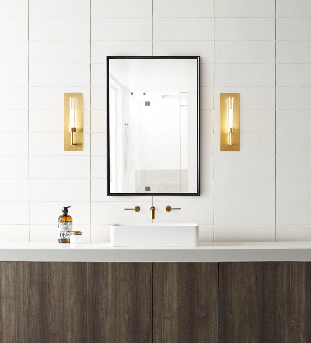 Linger Wall 1 Light Natural Brass 3000K 90 CRI integrated led 90 cri 3000k 120v (t24)