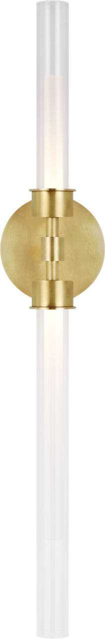 Linger Wall/Bath 2-Light Vanity Natural Brass LED 90 CRI 3000K 120V