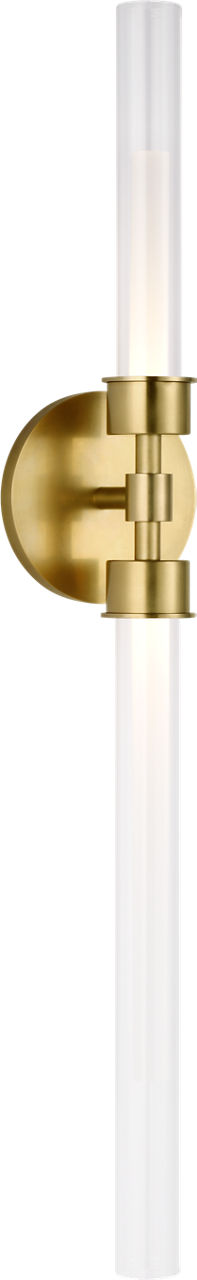 Linger Wall/Bath 2-Light Vanity Natural Brass LED 90 CRI 3000K 120V