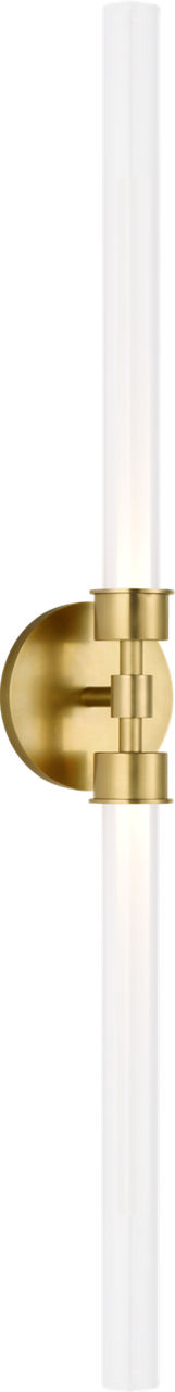 Linger Wall/Bath 2-Light Vanity Natural Brass 3000K 90 CRI integrated led 90 cri 3000k 277v