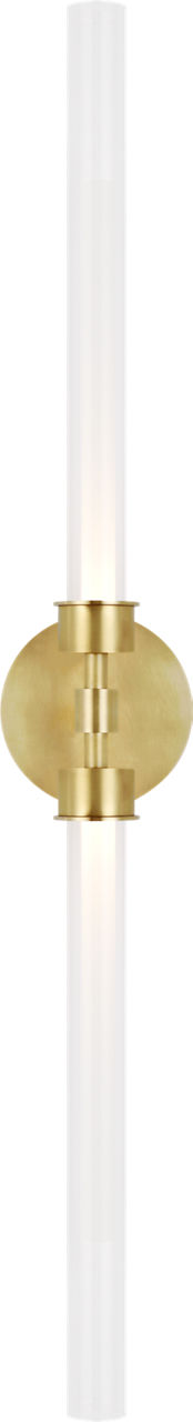 Linger Wall/Bath 2-Light Vanity Natural Brass 3000K 90 CRI integrated led 90 cri 3000k 277v