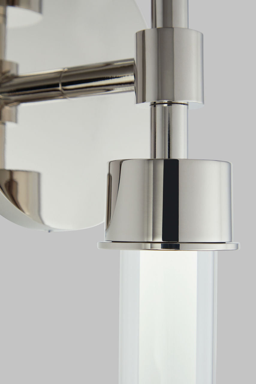 Linger Wall/Bath 2-Light Vanity Polished Nickel LED 90 CRI 3000K 277V