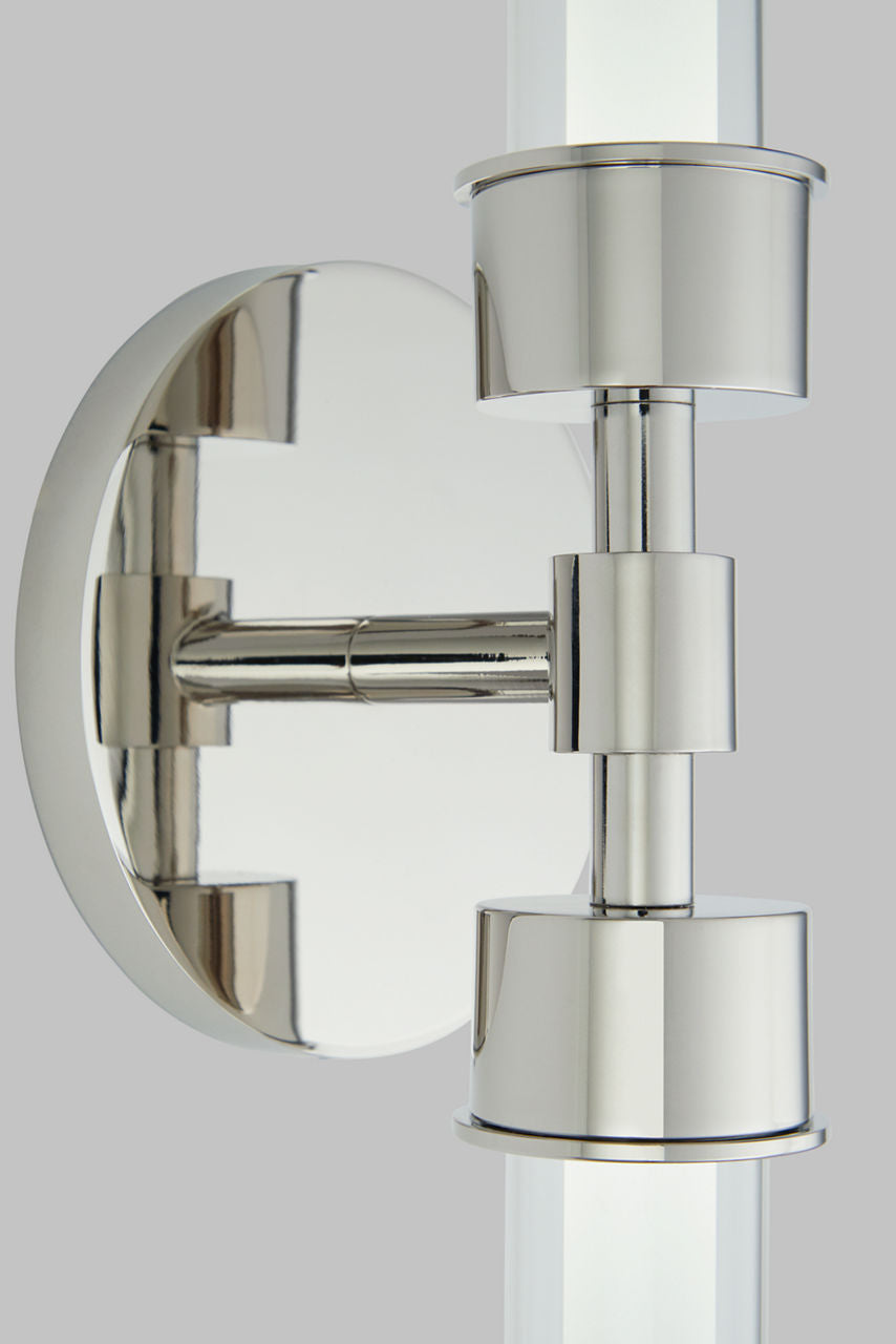 Linger Wall/Bath 2-Light Vanity Polished Nickel LED 90 CRI 3000K 120V