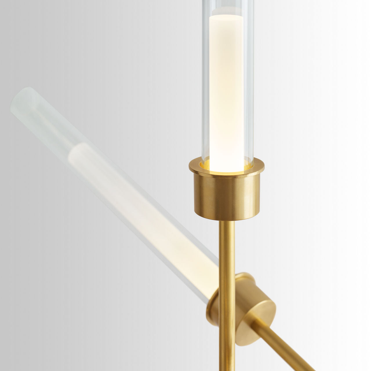 Linger 12-Light Abstract Chandelier 12-Light Abstract Chandelier Natural Brass 3000K 90 CRI integrated led 90 cri 3000k 120v