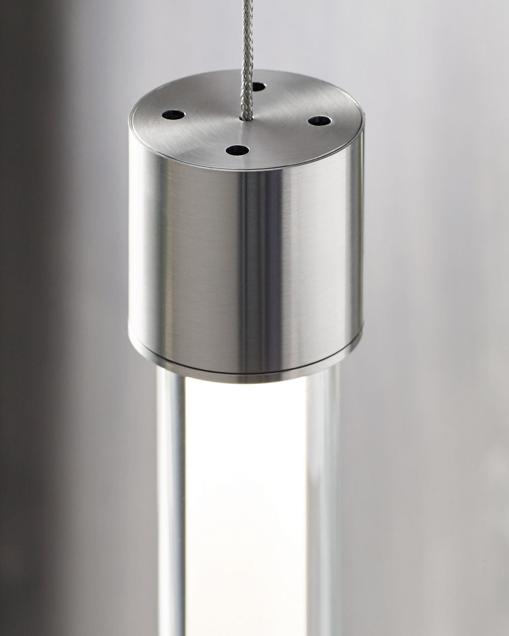 Mini Linger Pendant | Satin Nickel | Outer Glass | inner acrylic FreeJack Bulb(s) Included