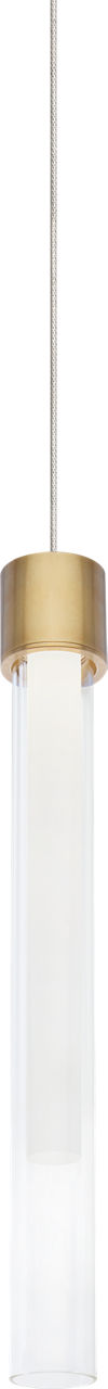 Mini Linger Pendant | Natural Brass | Outer Glass | inner acrylic Monopoint Bulb(s) Included
