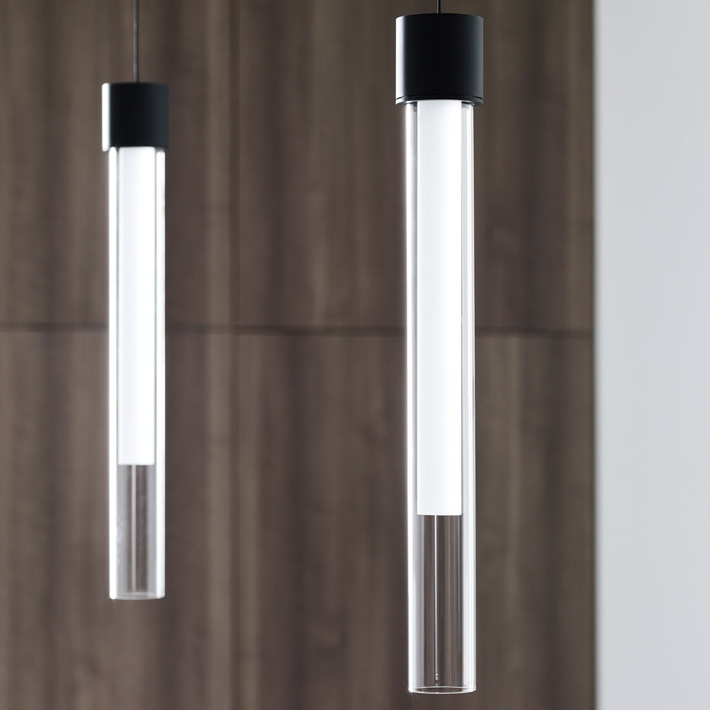 Mini Linger Pendant | Nightshade Black | Outer Glass | inner acrylic FreeJack Bulb(s) Included