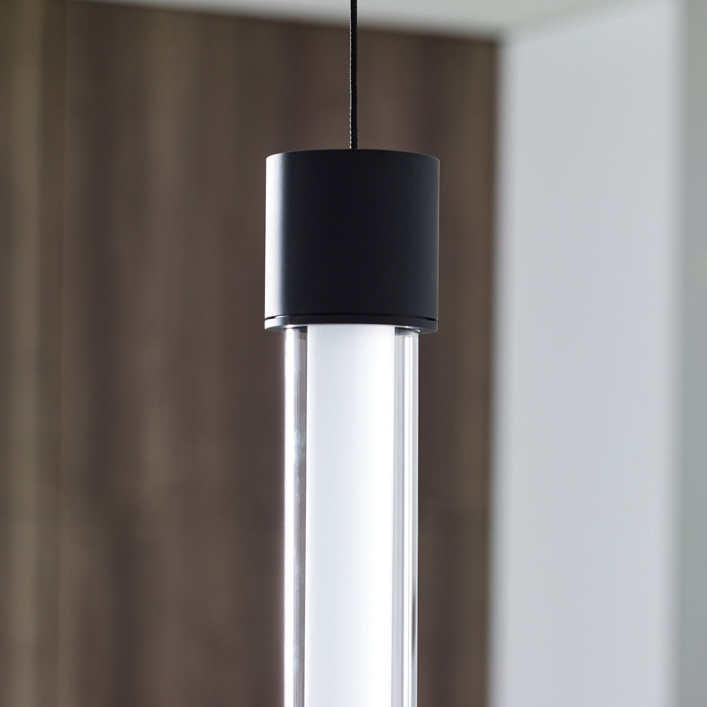 Mini Linger Pendant | Nightshade Black | Outer Glass | inner acrylic FreeJack Bulb(s) Included