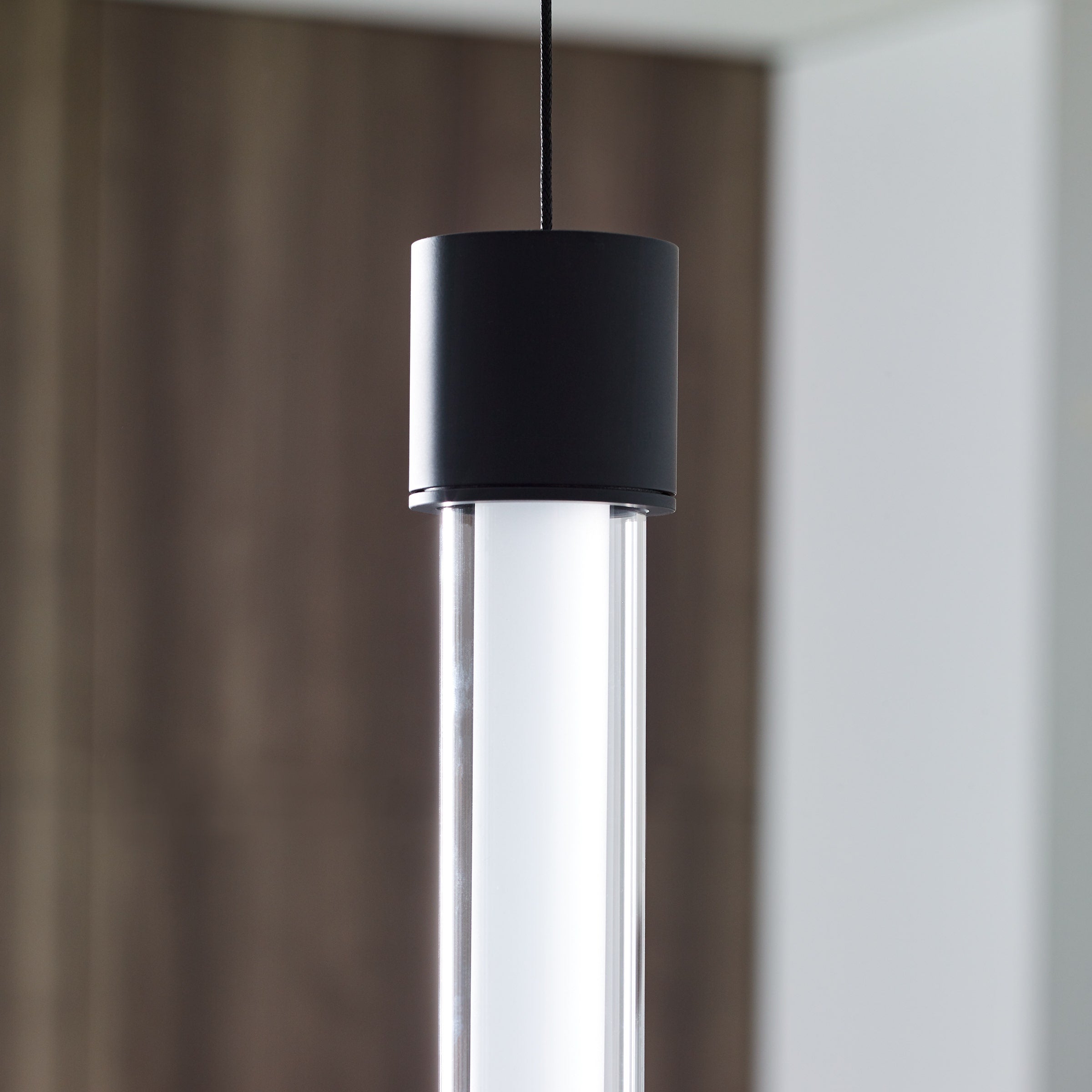 Mini Linger Pendant | Nightshade Black | Outer Glass | inner acrylic FreeJack Bulb(s) Included