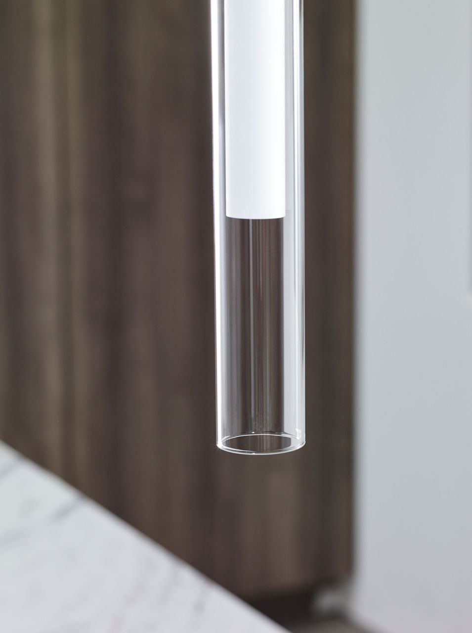 Mini Linger Pendant | Satin Nickel | Outer Glass | inner acrylic FreeJack Bulb(s) Included