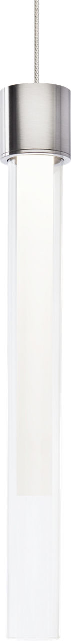 Mini Linger Pendant | Satin Nickel | Outer Glass | inner acrylic Monopoint Bulb(s) Included