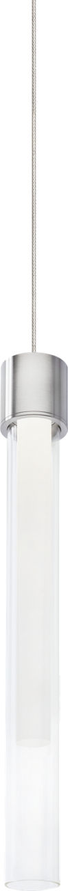 Mini Linger Pendant | Satin Nickel | Outer Glass | inner acrylic Monopoint Bulb(s) Included