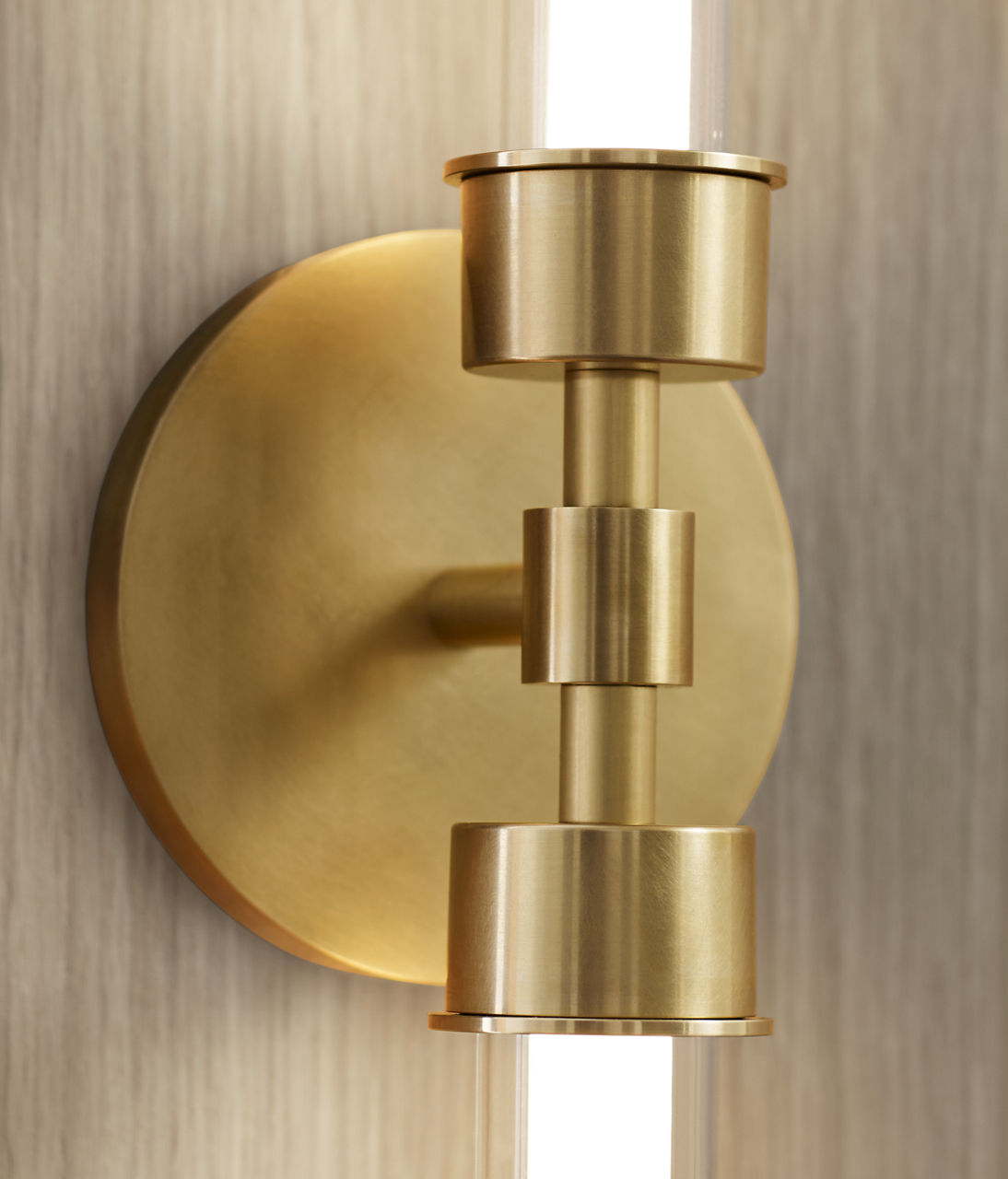 Linger Wall/Bath 2-Light Vanity Natural Brass LED 90 CRI 3000K 120V