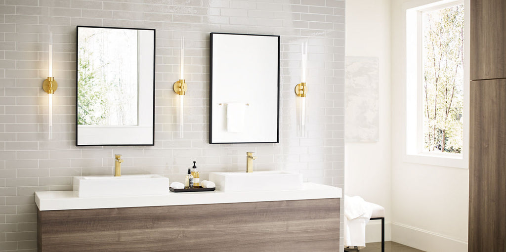 Linger Wall/Bath 2-Light Vanity Natural Brass LED 90 CRI 3000K 120V