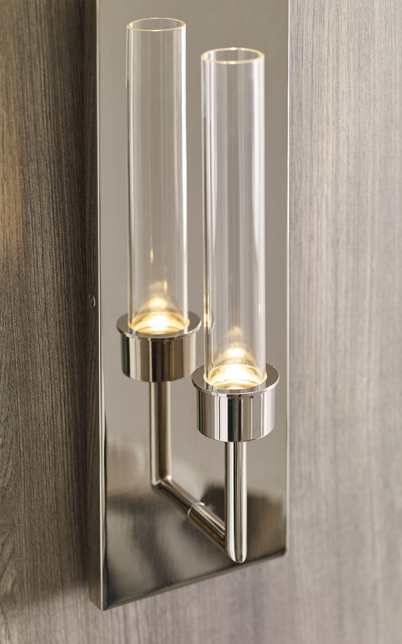Linger Wall 1 Light Polished Nickel Integrated LED 90 CRI 3000K 120V