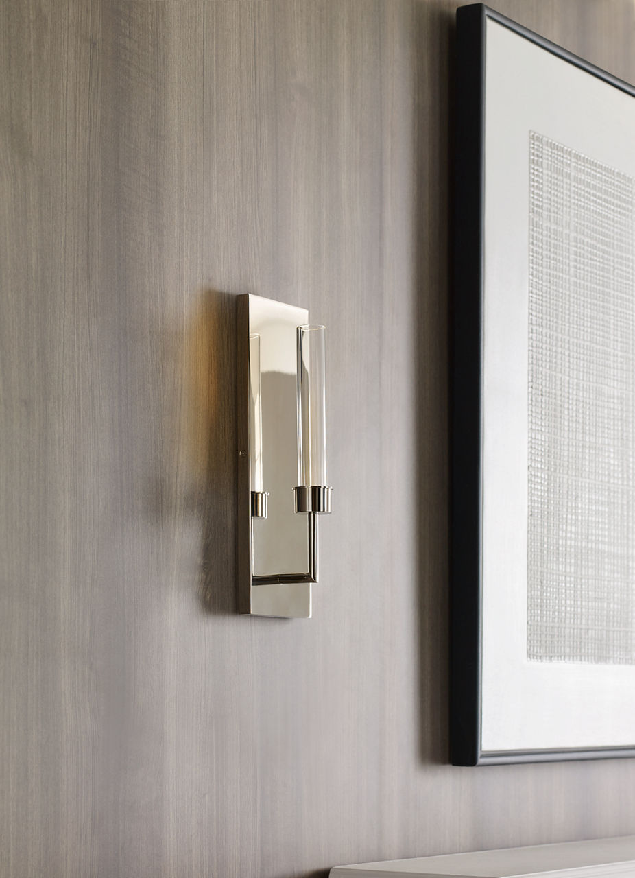 Linger Wall 1 Light Polished Nickel Integrated LED 90 CRI 3000K 120V