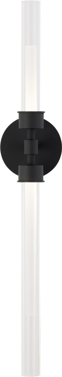 Linger Wall/Bath 2-Light Vanity Nightshade Black LED 90 CRI 3000K 277V