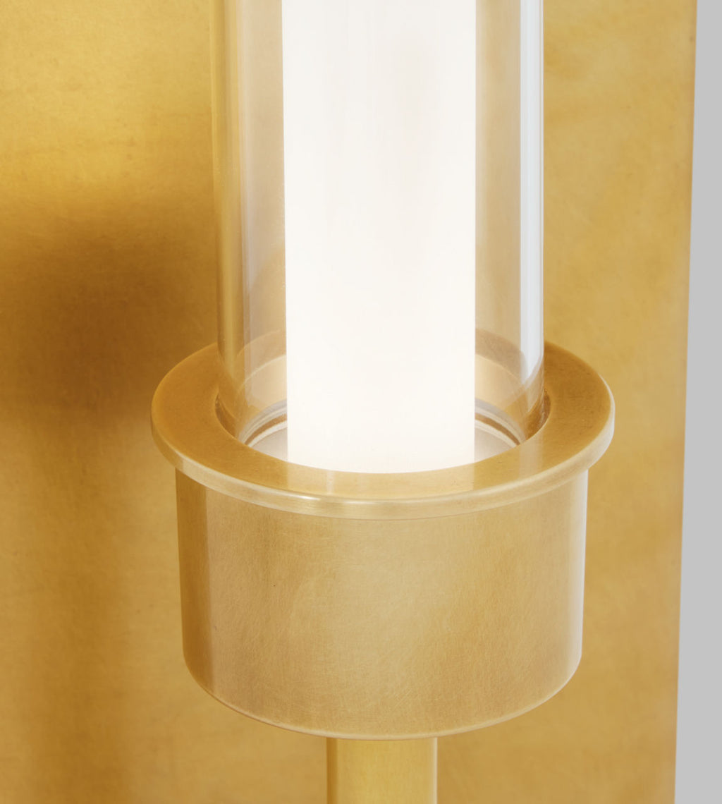 Linger Wall 1 Light Natural Brass 3000K 90 CRI integrated led 90 cri 3000k 120v (t24)