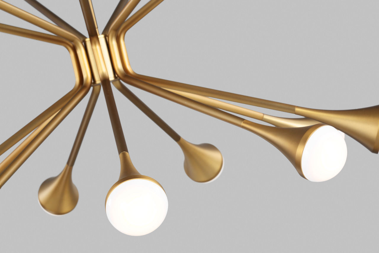 Lody 20-Light Chandelier 20-LIGHT Aged Brass Integrated LED 90 CRI 3000K 120-277V(t20/t24)