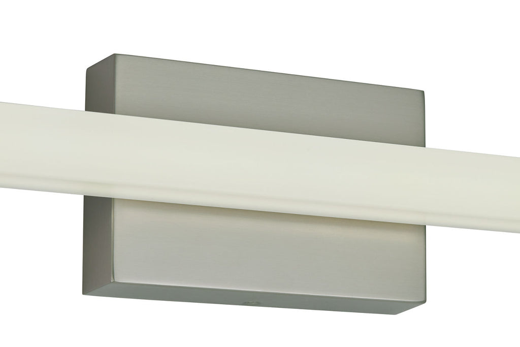Lufe Square 24 Bath Square Satin Nickel LED 90 CRI 3000K 120V