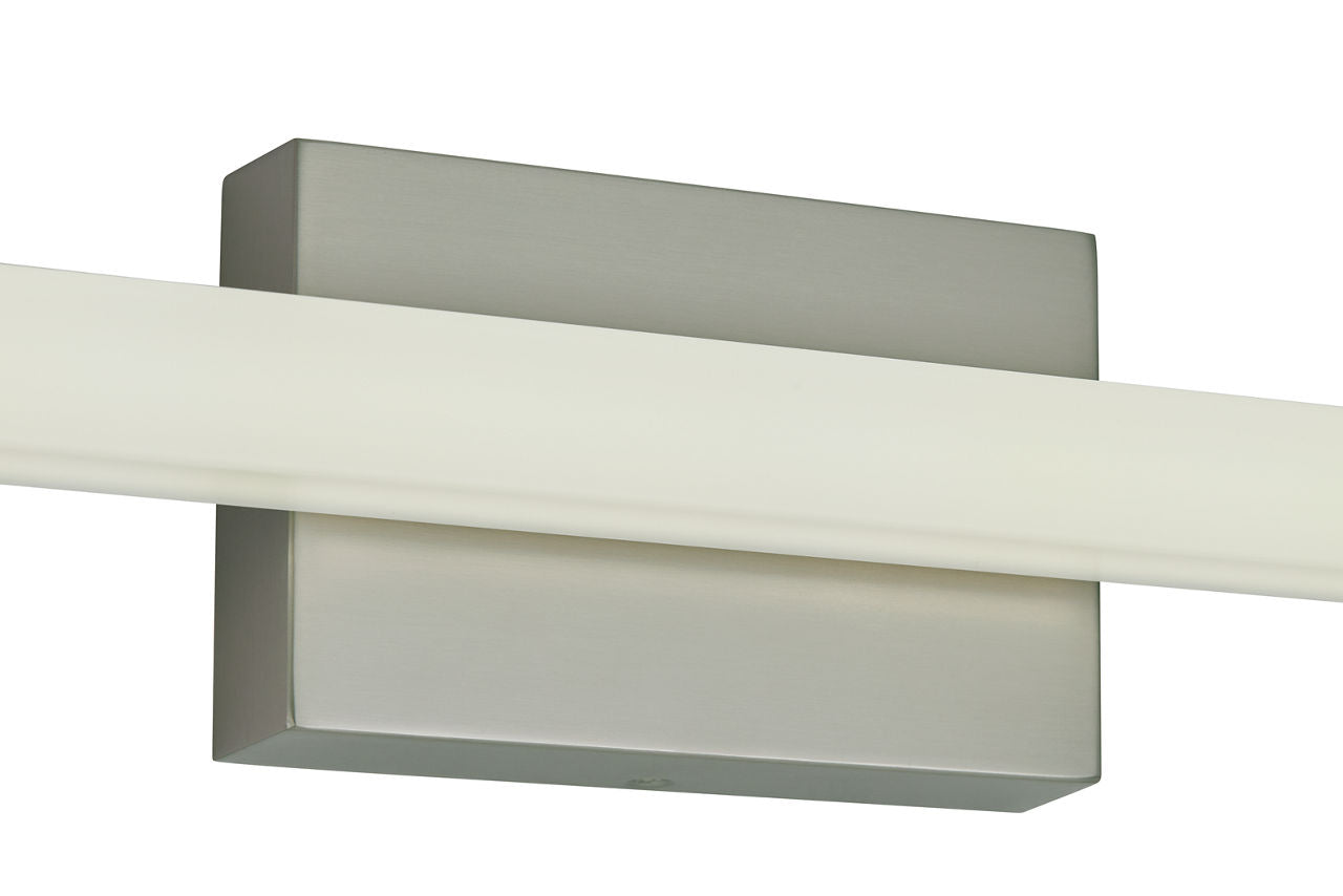 Lufe Square 24 Bath Square Satin Nickel LED 90 CRI 3000K 120V