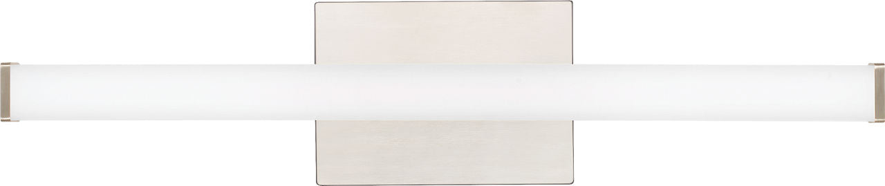 Lufe Square 24 Bath Square Satin Nickel LED 90 CRI 3000K 120V