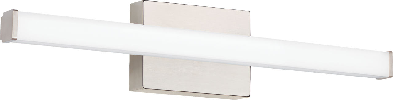 Lufe Square 24 Bath Square Satin Nickel 3500K 90 CRI integrated led 90 cri 3500k 120v