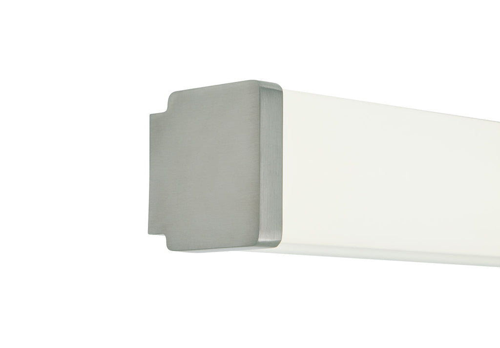 Lufe Square 48 Bath Square Satin Nickel LED 90 CRI 3000K 120V