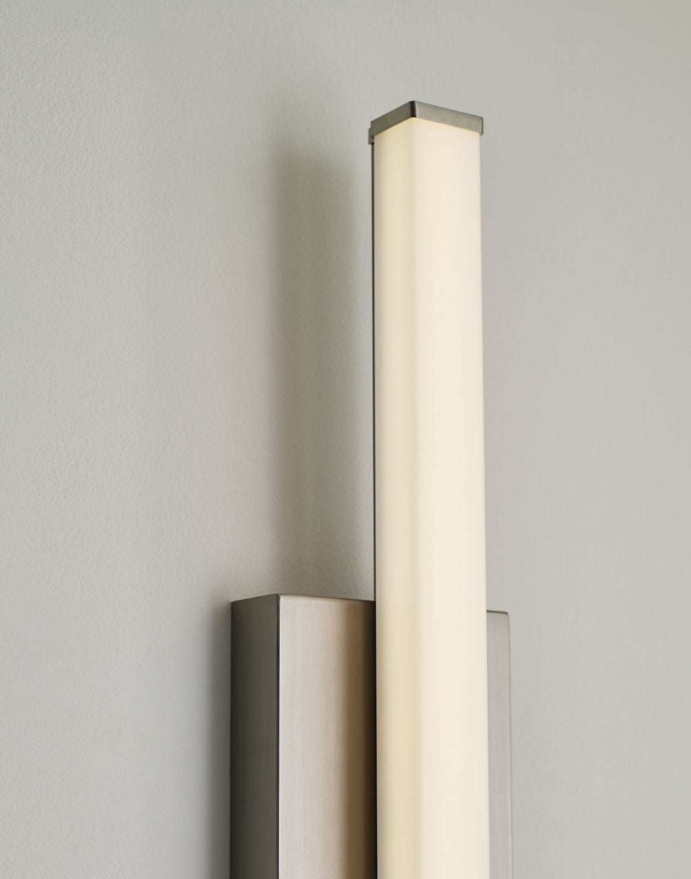 Lufe Square 24 Bath Square Satin Nickel LED 90 CRI 3000K 120V