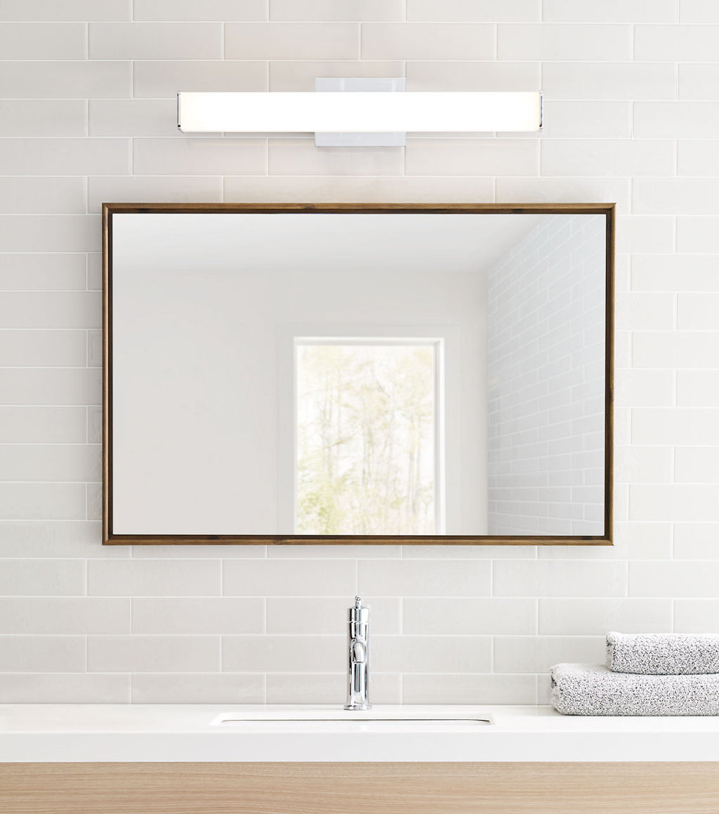 Lynn 25 Bath White Glass Satin Nickel LED 3000K 90 CRI90 cri 3000k 120v