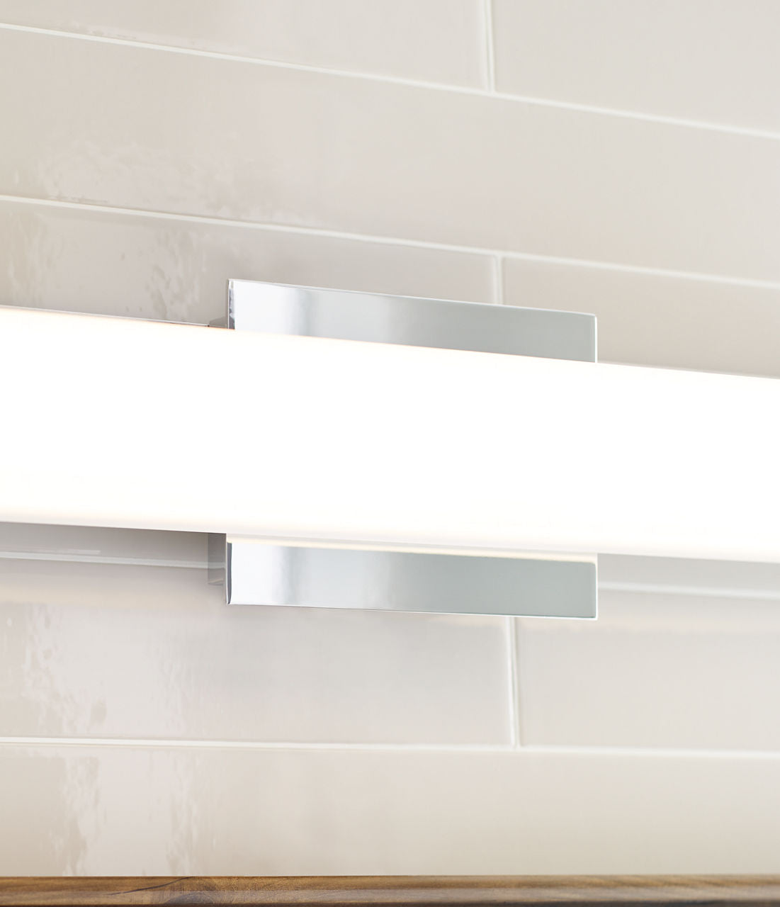 Lynn 25 Bath White Glass Satin Nickel LED 3000K 90 CRI90 cri 3000k 120v