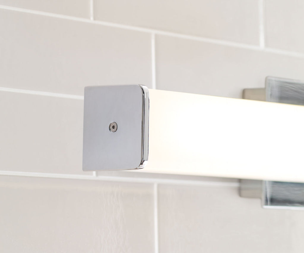 Lynn 25 Bath White Glass Satin Nickel LED 3000K 90 CRI90 cri 3000k 120v