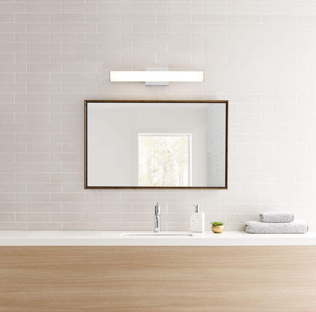 Lynn 25 Bath White Glass Satin Nickel LED 3000K 90 CRI90 cri 3000k 120v