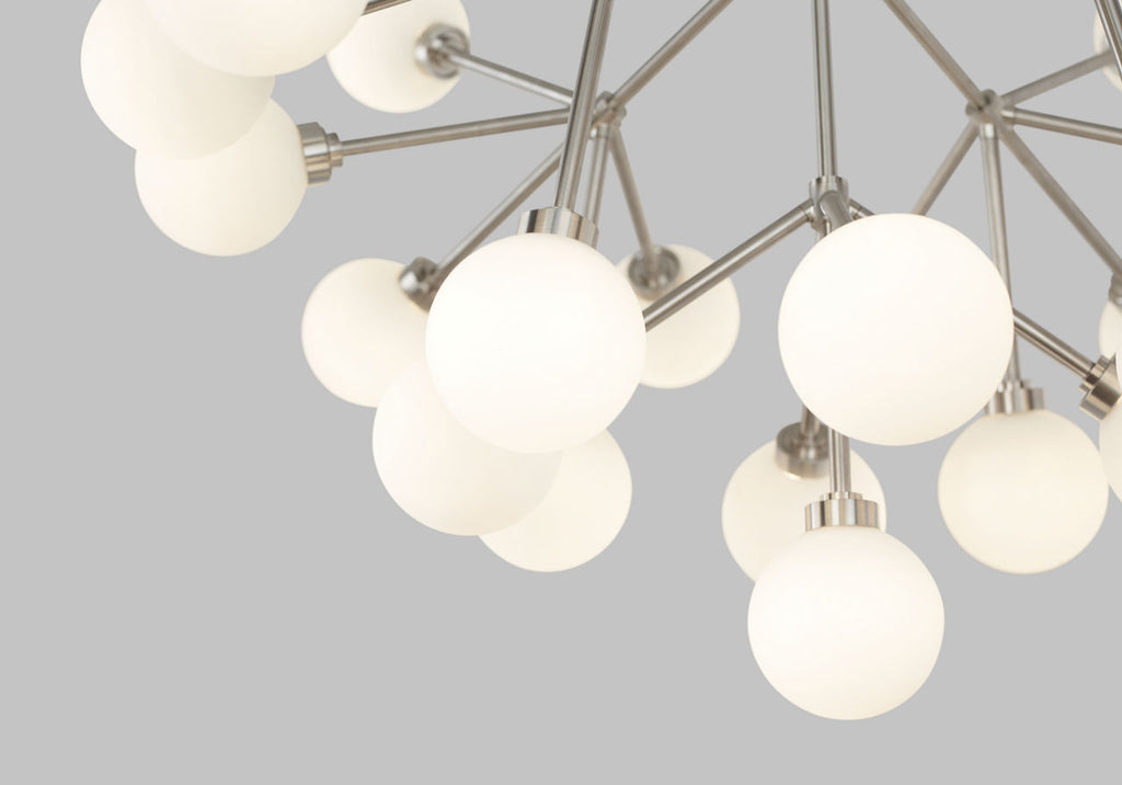 Mara Grande Chandelier White Matte Black 2700K 90 CRI led 90 cri 2700k 120v
