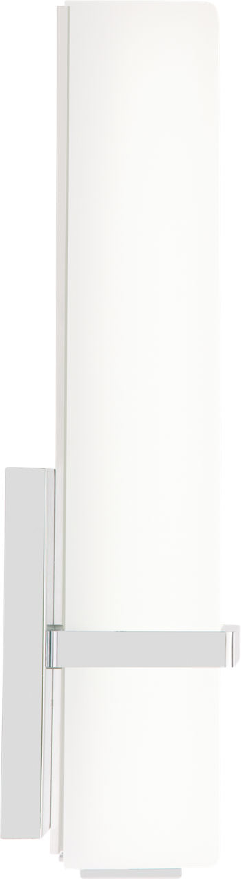Milan 13 Bath 13" Small White Glass Chrome LED 3000K 90 CRI90 cri 3000k 277v
